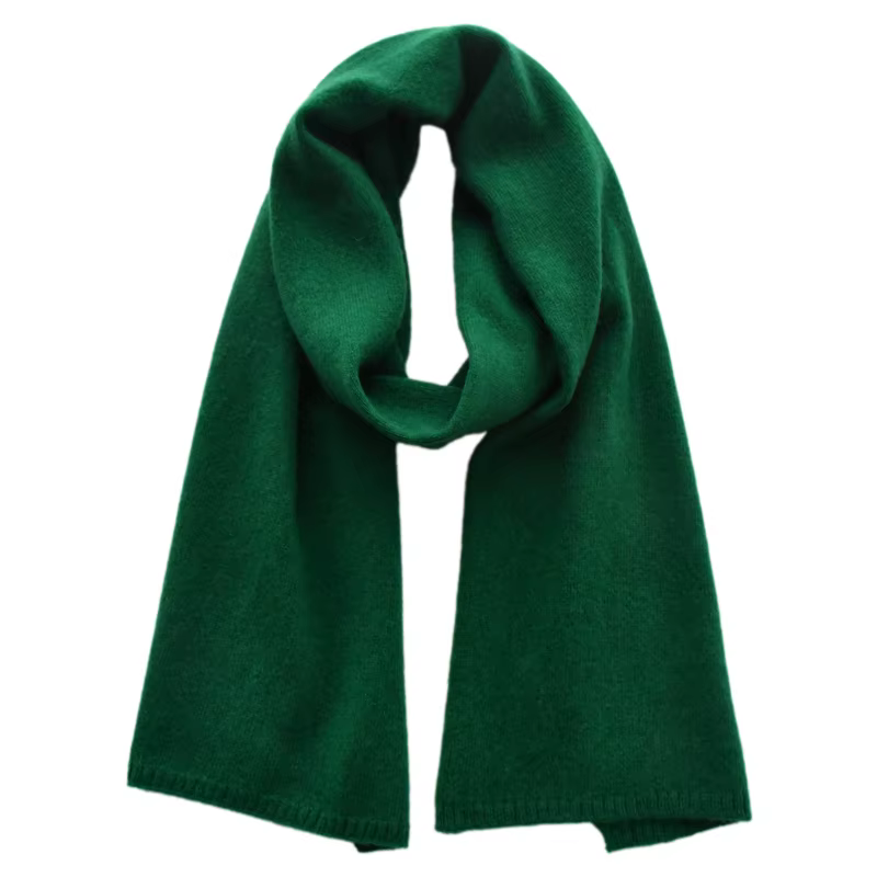 Écharpe en laine pour femmes et hommes, couleur unie, chaude, tricotée, courte et fine, pour dames e