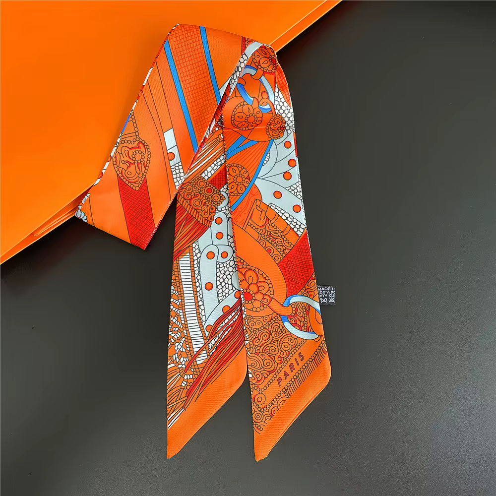 Magnifique Foulard d'été imprimé selle, Design de marque pour femmes, sac slim, bandeau pour cheveux