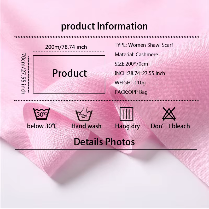 Écharpe Pashmina pour femmes, châles en cachemire doux, sensation de foulard, voyage, bureau, hiver,