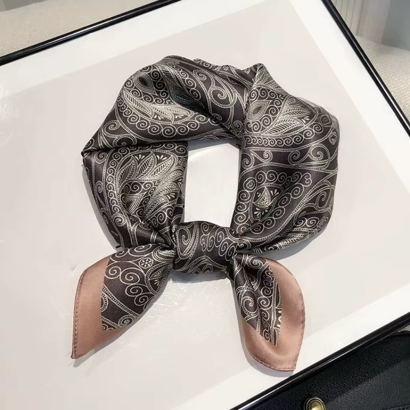 Nouveau Foulard en Soie de Mûrier 100% 12 Momme, Imprimé Numérique, pour Cheveux et Cou, pour Femme,