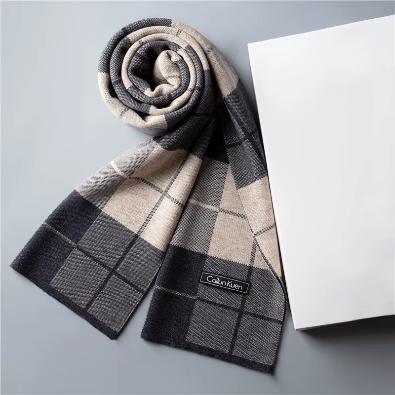 Cachemire hommes écharpe de luxe concepteur léger Plaid écharpe pour hommes cachemire écharpe frangé