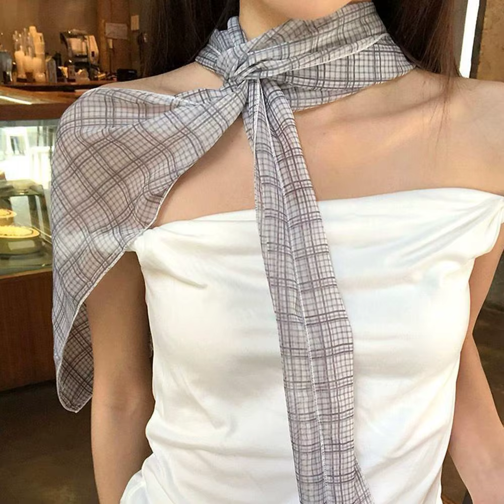 Foulards de beauté pour femmes, mode coréenne, bandeau pour cheveux, Long ruban Y2k, foulard fin et 