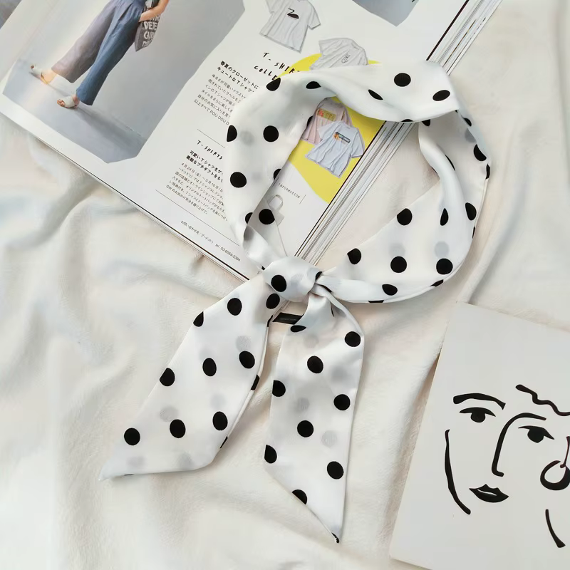 Écharpe longue et maigre pour femme, bandeau de sauna en satin, foulard de la présidence, foulards à