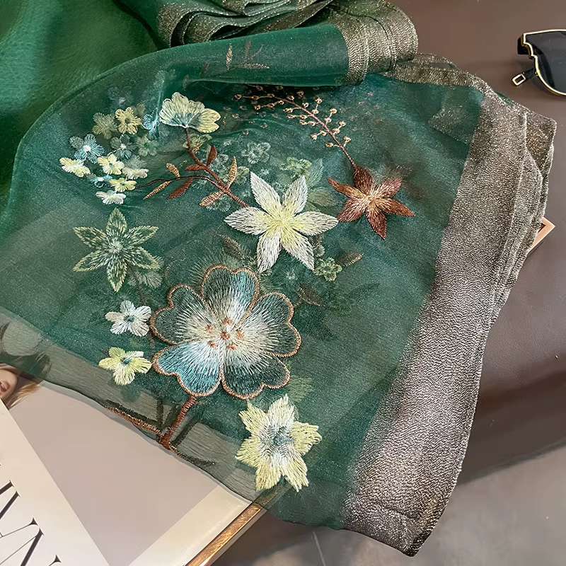 Écharpe en laine chaude pour femme, châles monochromes, pashmina floral Bufanda, écharpes de luxe br