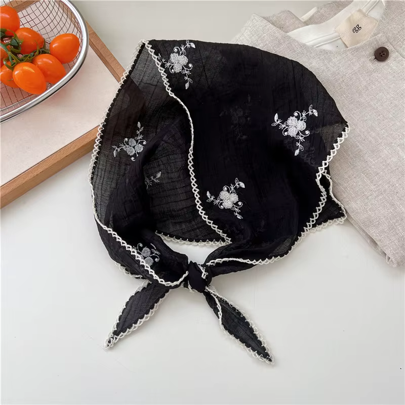 Foulards triangulaires en losange solide, foulard, couvre-chef, foulard, bandes de cheveux, accessoi