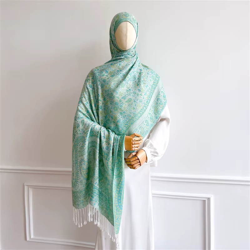 Bohème automne écharpe cachemire femmes Jacquard Pashmina conception florale femme épaisse couvertur