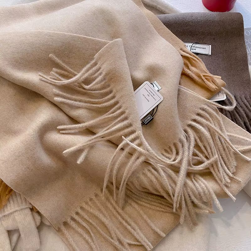 Écharpe de luxe en laine pour femme, cachemire chaud, Pashmina, marque, châles enveloppants, épais e