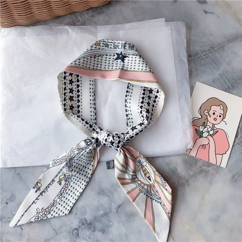 Écharpe fine à motif Tarot Chic pour femme, bandeau polyvalent, ruban de sac, foulard décoratif, acc