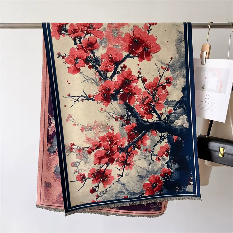 Écharpe de luxe en cachemire pour femme, Design chaud, couverture Pashmina, Poncho, châle, épais, Bu