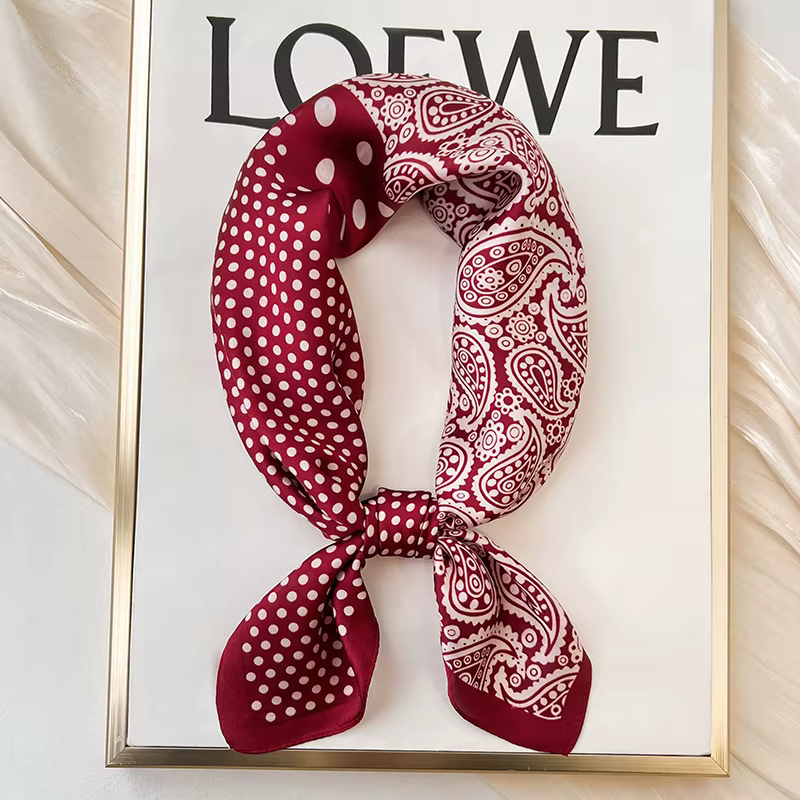 Nouveau foulard en soie foulard carré en soie pour femmes, sac à main de luxe pour femmes, foulard e