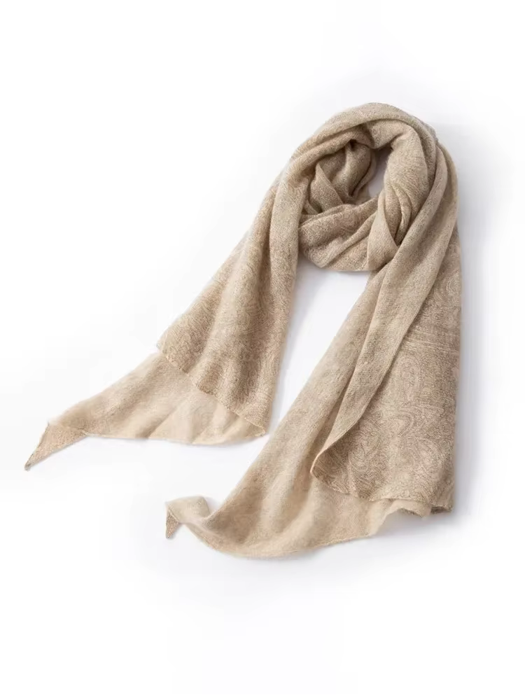 Femmes 100% bébé cachemire Paisley Eco impression châle enveloppement Pashmina grande écharpe polyva