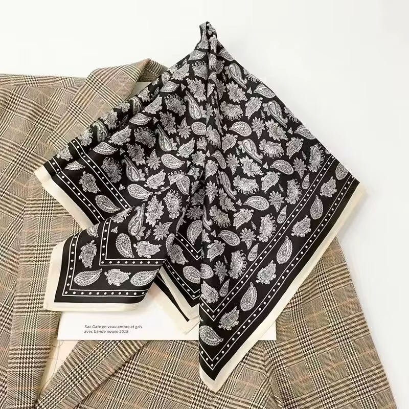 1 foulard rétro professionnel, bandeau pour cheveux, petite écharpe carrée, protection solaire, foul