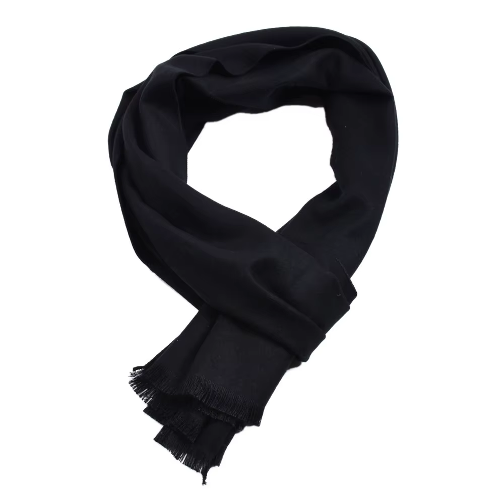 Écharpe en cachemire de couleur unie hiver chaud foulard Pashmina marine noir châle écharpe pour hom