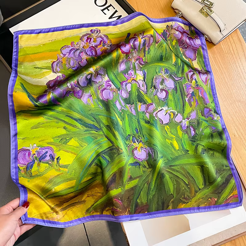 2025 mode 100% véritable foulard en soie 53cm carré Bandelet femmes soie tempérament petite écharpe 