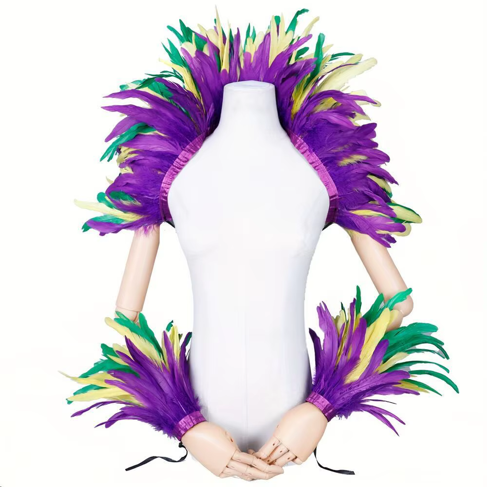 Châle élégant en plumes rouges pour femmes, pour Halloween, Punk, Cosplay, fête Y2K, Style de stylis