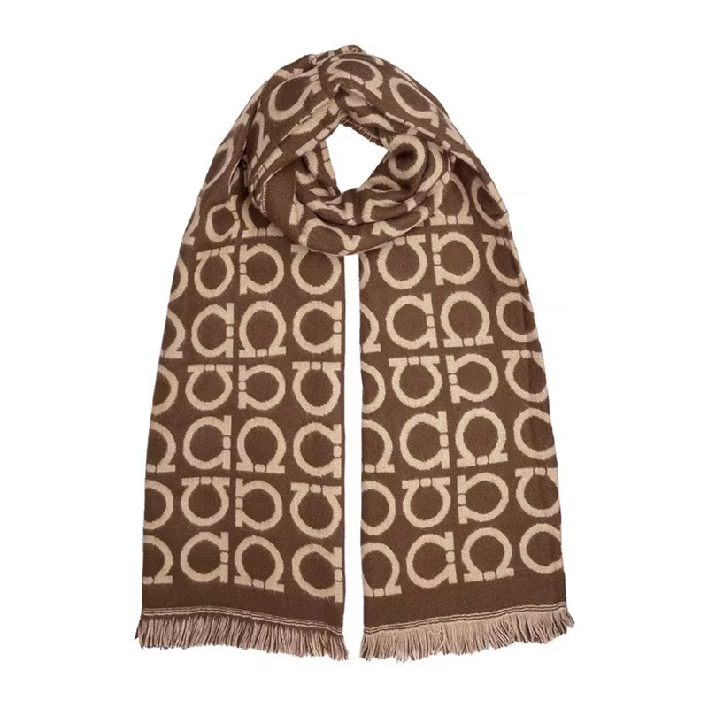 Nouvelle écharpe en faux cachemire avec lettres pour la chaleur de l'hiver, Pashmina pour pièce clim