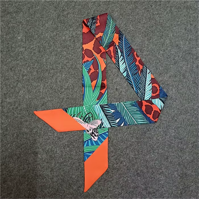 Écharpe fine imprimée léopard et papillon pour femme, marque de luxe, foulard tendance, sac pour fem