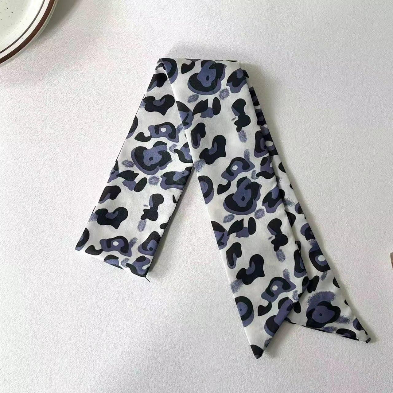Nouveau foulard en soie imprimé léopard, accessoire décoratif pour cheveux pour femmes, style bandea