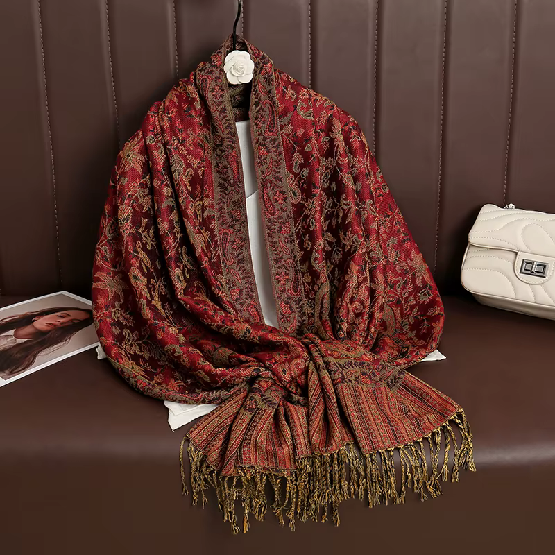 Écharpe en cachemire pour femme, marque de luxe, imprimé, châle chaud et enveloppes, Pashmina, Banda