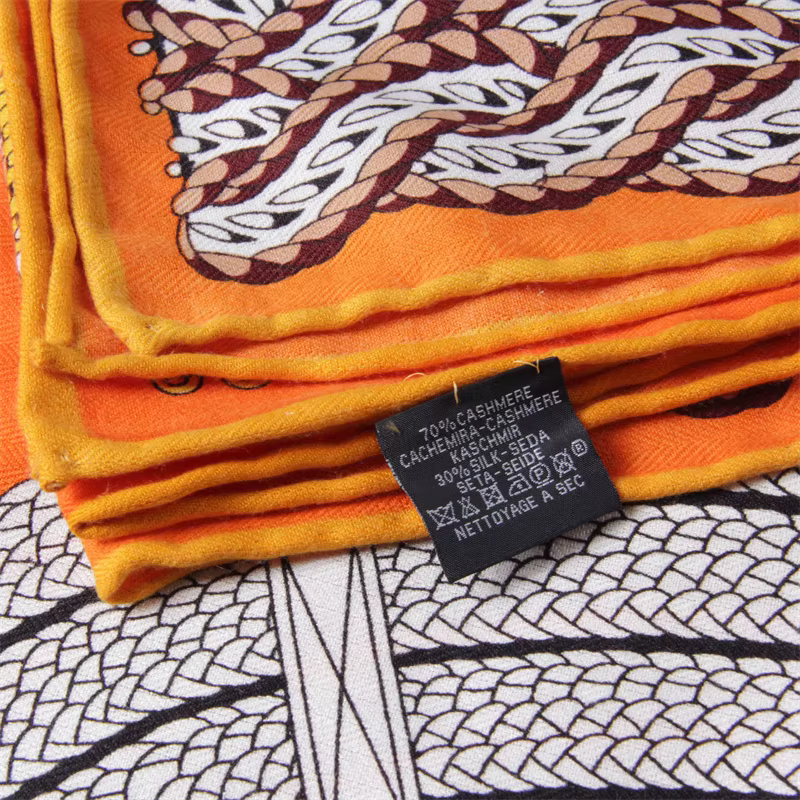 135CM foulard en cachemire de soie femmes châles roulés à la main rayures géométriques foulards carr