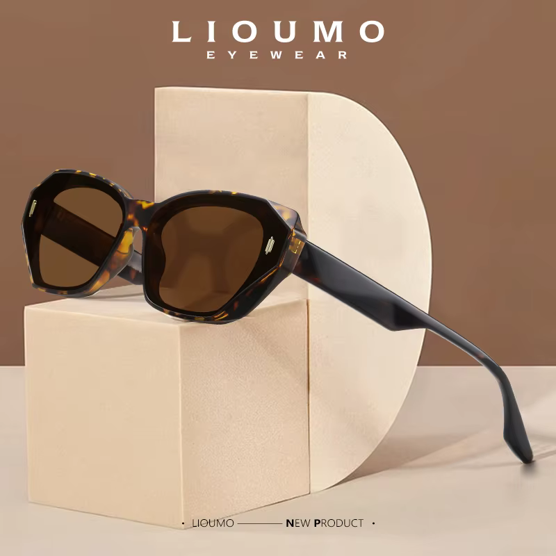 LIOUMO lunettes de soleil œil de chat à la mode polarisées femmes mode personnalité lunettes irrégul