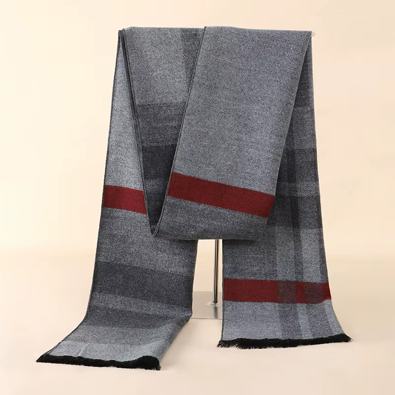 Mode 180*30 cm foulards homme automne hiver épais chaud cachemire affaires longues enveloppes garçon