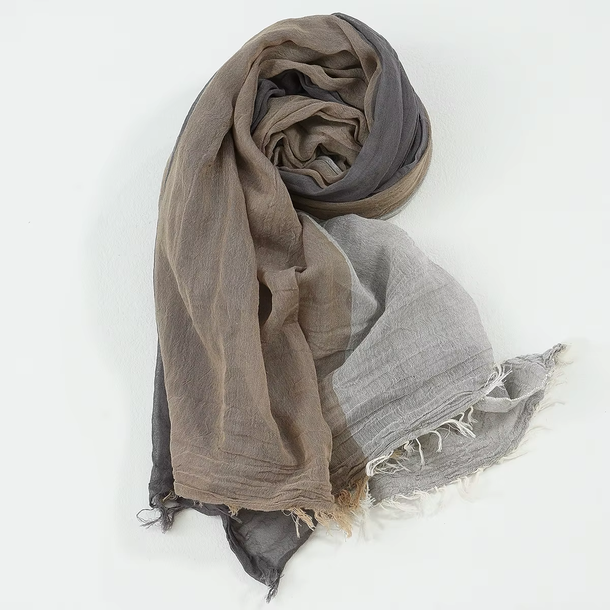 Coton Camel lin écharpe hommes longue Patchwork écharpe pour hommes gland hiver hommes foulards mode