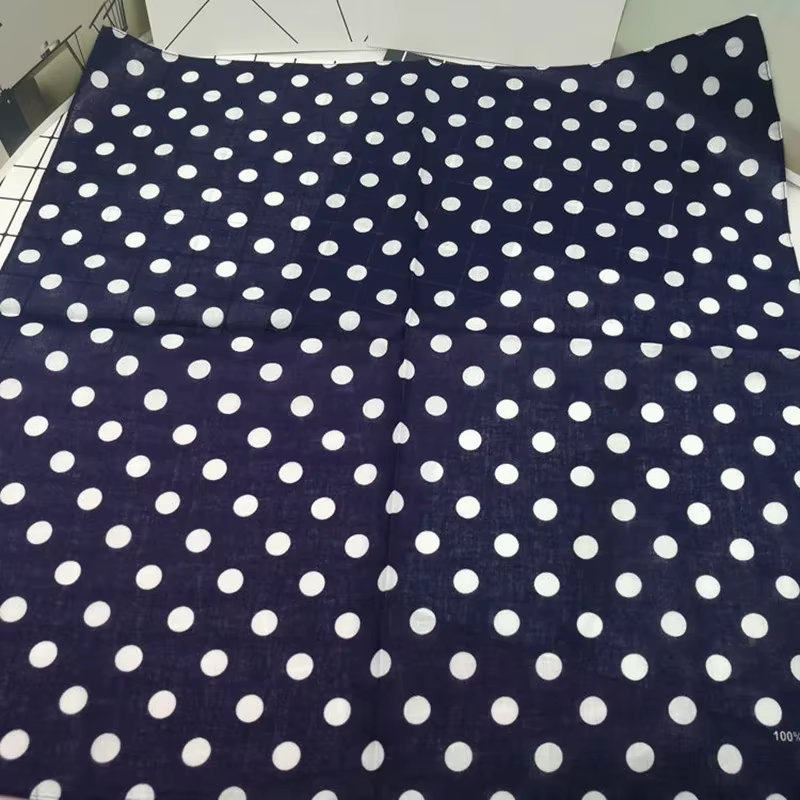 Écharpe carrée en coton à pois pour femmes, foulards bandana hip hop rétro, bandeau de sauna multico