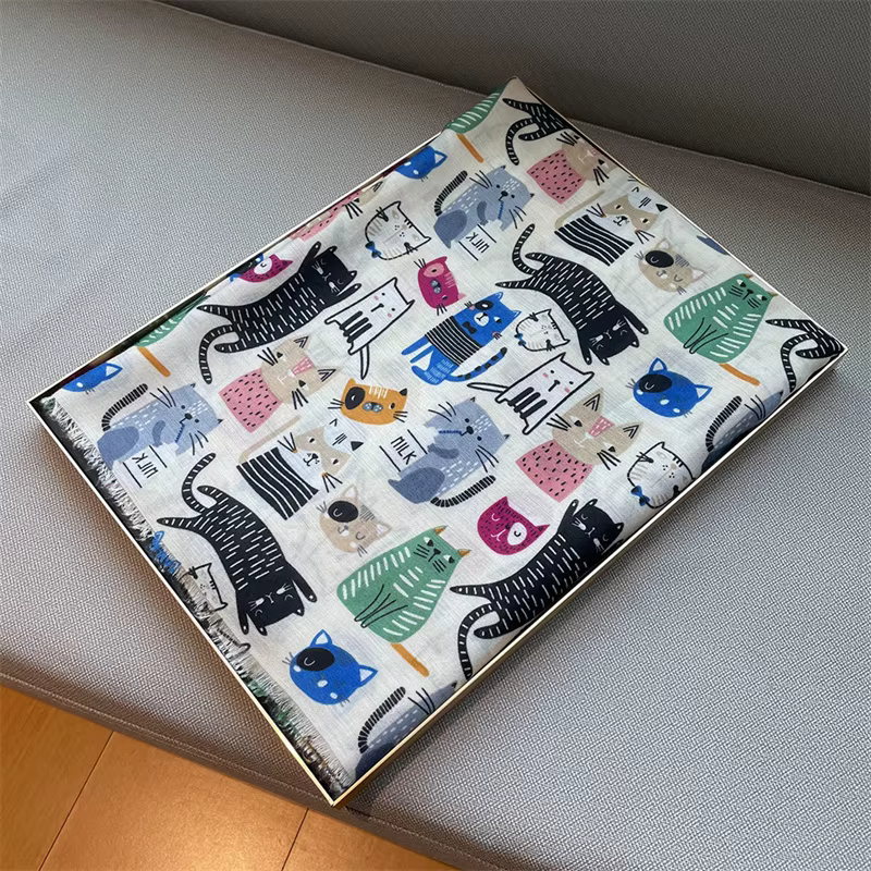 Écharpe en Viscose à franges pour femmes, marque de luxe espagnole, châles et enveloppes à motif de 