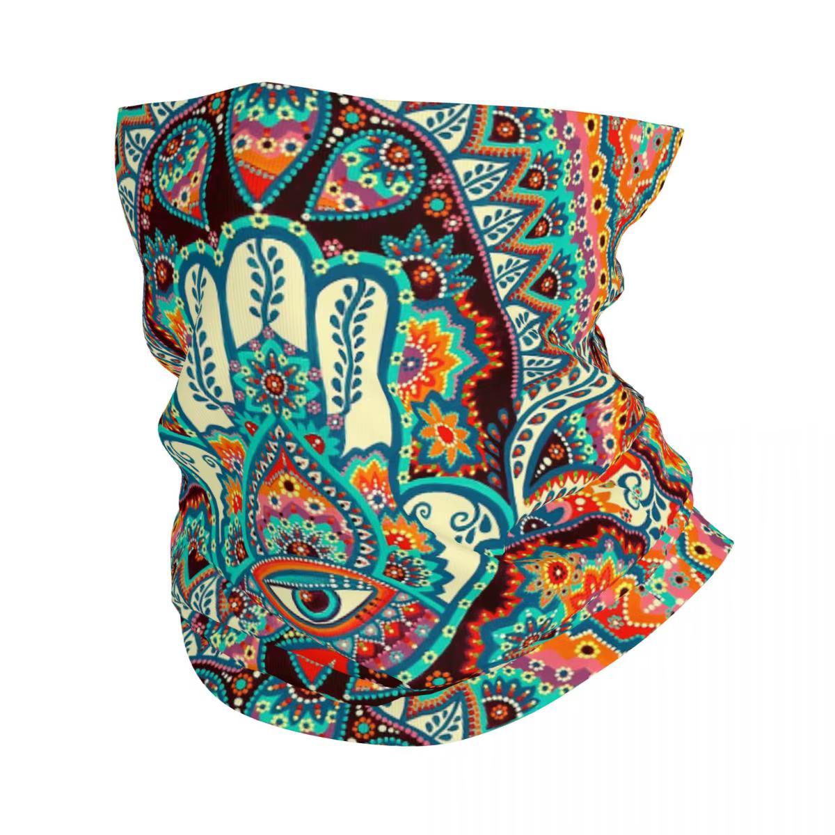 Hamsa main bohème Bandana cache-cou imprimé Hippie Mandala Paisley Boho masque écharpe cagoule Sport