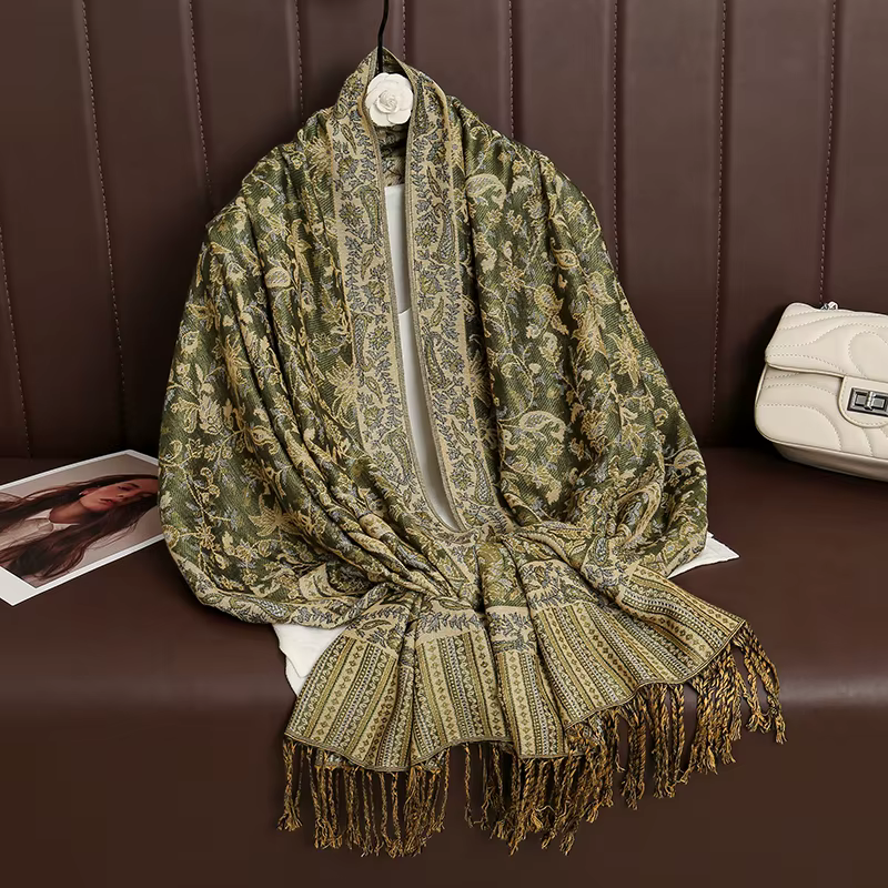 Écharpe en cachemire pour femme, marque de luxe, imprimé, châle chaud et enveloppes, Pashmina, Banda