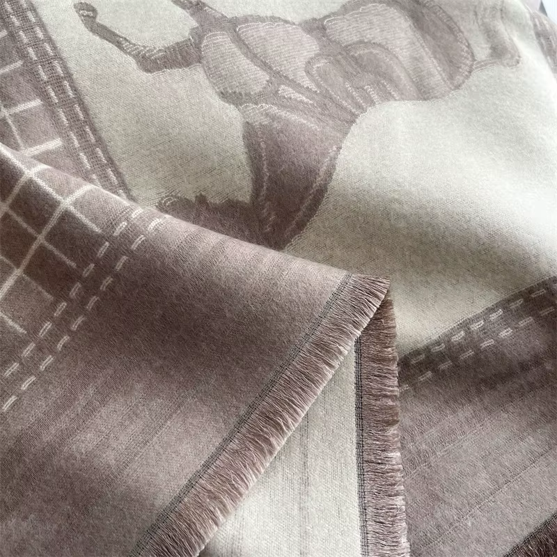 Nouveau chaud hiver écharpe femmes doux cachemire chaud Pashmina Plaid cheval imprimé foulards envel