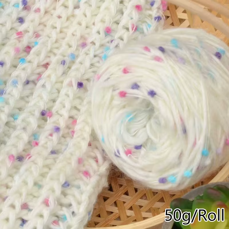 Pelote de Fil de Laine Arc-en-ciel Doux et Mignon pour Bricolage, Écharpe, Couverture, Pull, Crochet