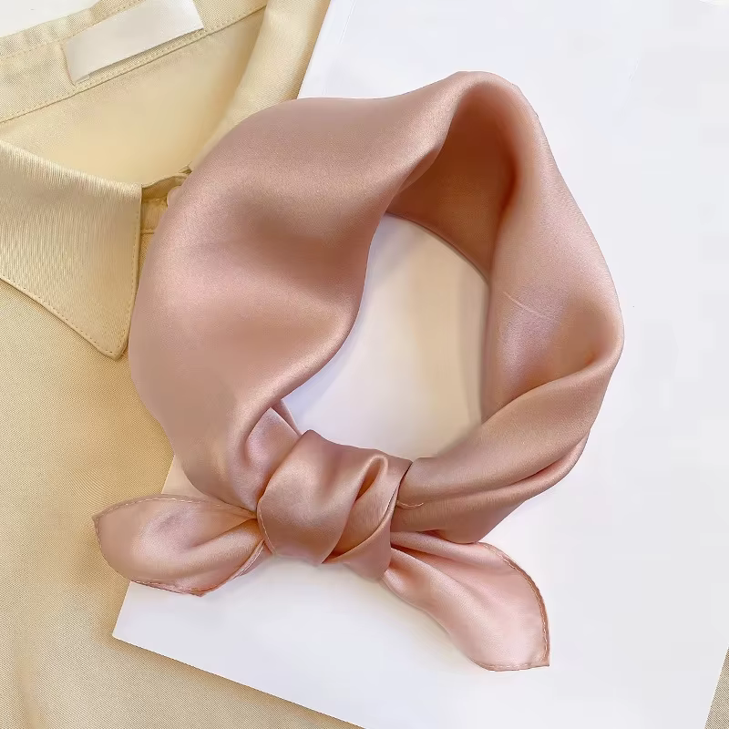 Écharpe 100% soie Bandana femmes foulards carrés foulard mûrier printemps mode luxe haute qualité ba