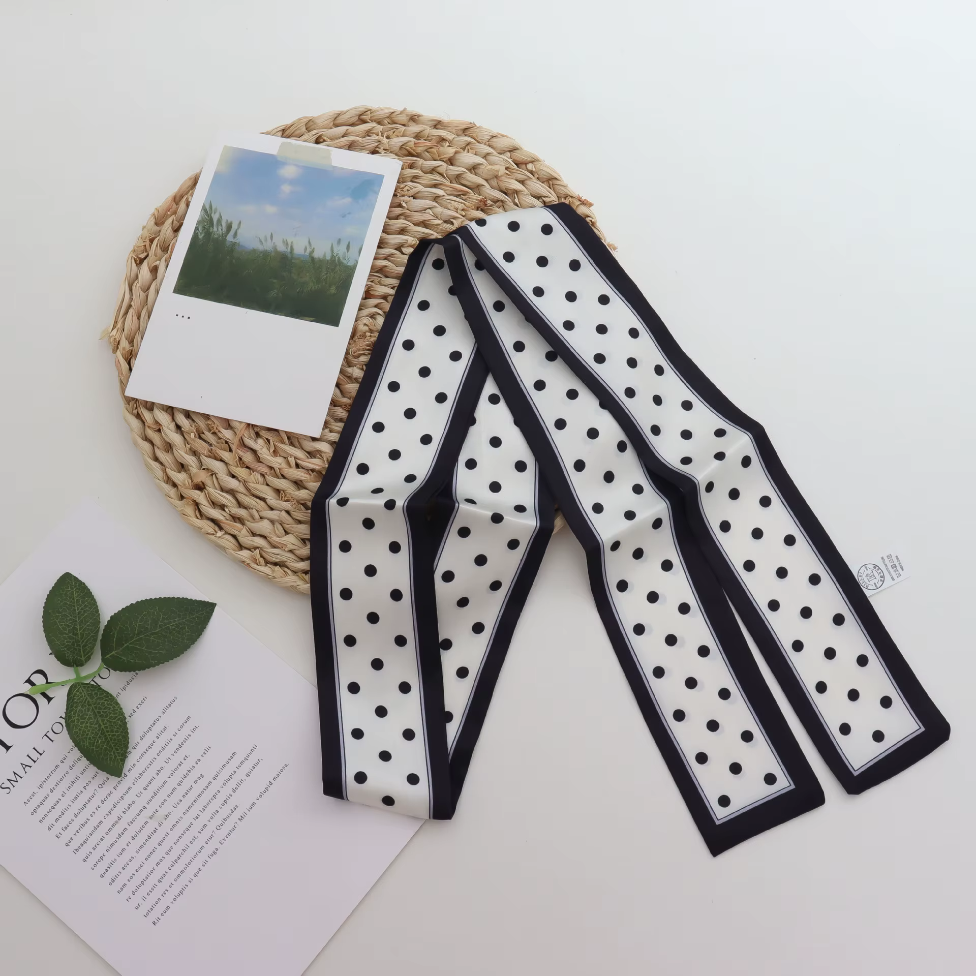 Petit foulard en soie de haute qualité pour femmes, cravate pour cheveux, décoration de cou, sac à b