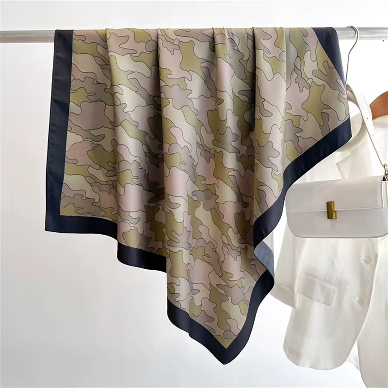 Grand Foulard Carré à Imprimé Nuage pour Femme, Châle de Protection Solaire, Écharpe de Sauna, 90cm,
