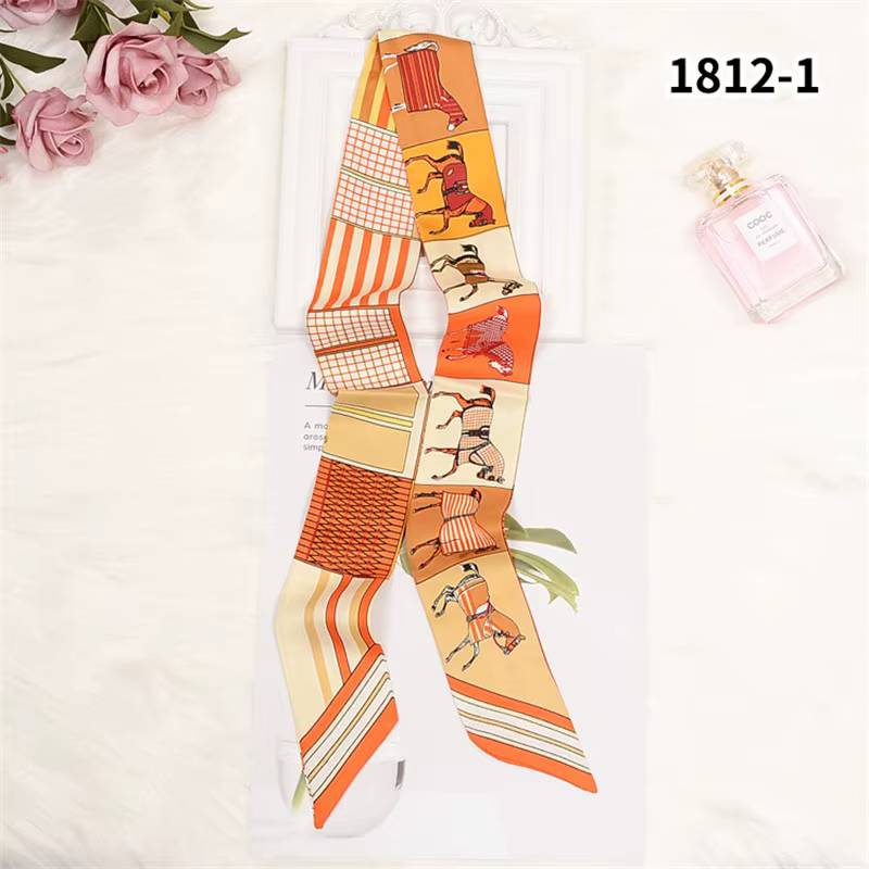 Écharpe skinny cheval à carreaux pour femme, serviette de poignet, sac multifonction, nouvelle mode,