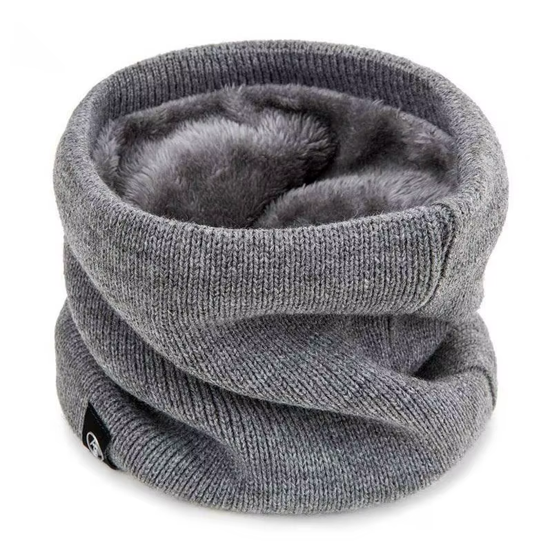 Mode femmes tricoté écharpe solide cachemire comme hiver Snood foulards dame chaud épais unisexe hom