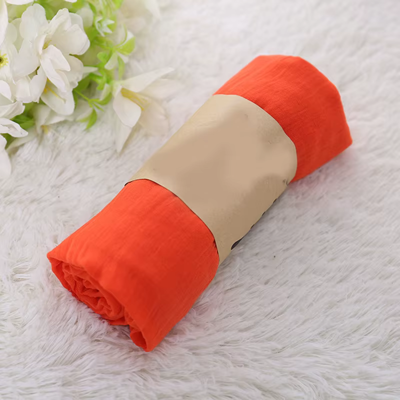 Mode 17 couleurs femmes longue écharpe Wrap foulards Vintage coton lin grand châle Hijab élégant sol