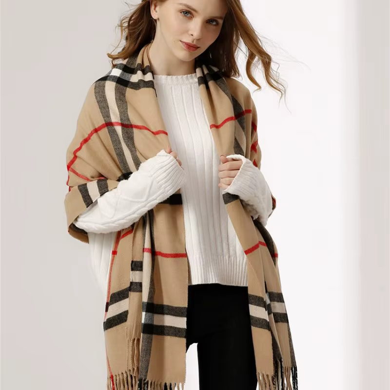 Enveloppement Pashmina en cachemire de luxe – Écharpe d'hiver haut de gamme pour femmes et hommes, d