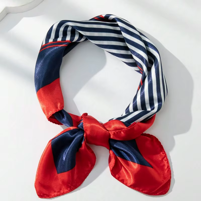 Écharpe en Satin Simple pour femmes, châle élégant, polyvalent et respirant en Imitation de soie pou