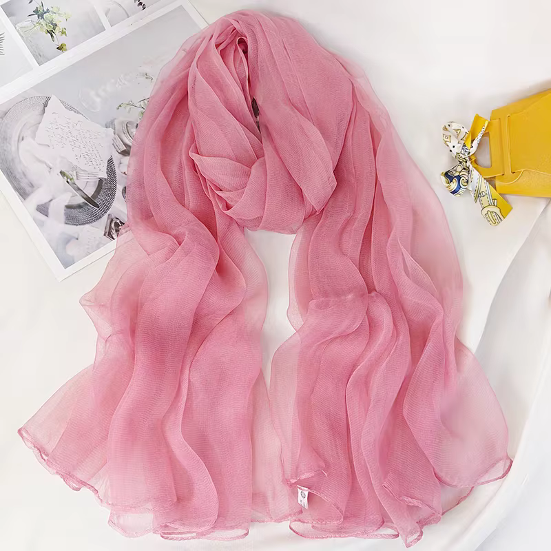 BYSIFA-Écharpe de Tête Longue et Élégante, Châle, Accessoires de Marque, Cape, Printemps, Automne, 1