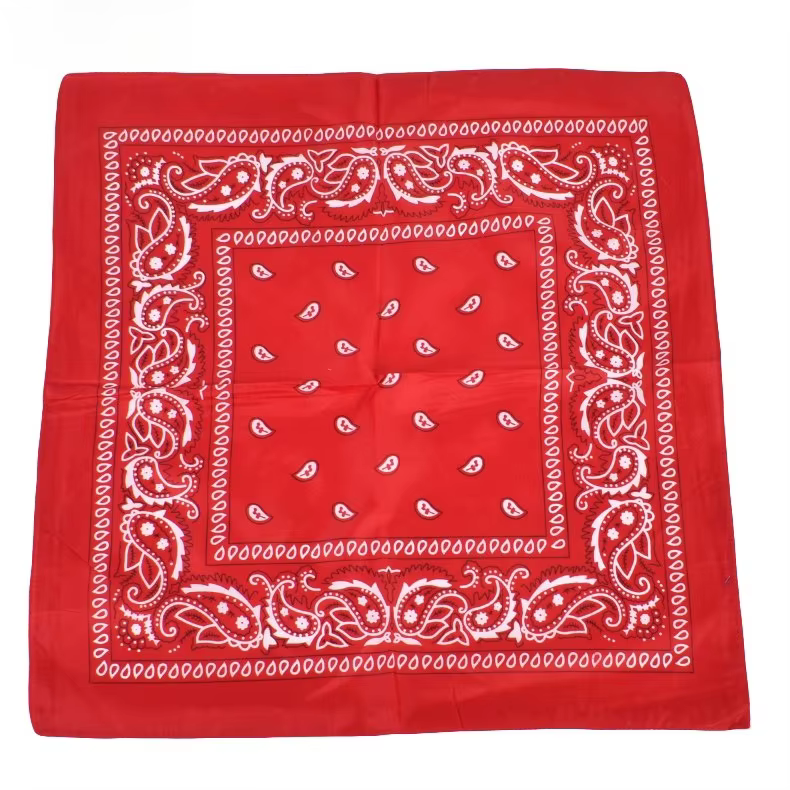 Mode Hip Hop vin rouge cheveux écharpe unisexe rétro carré foulards chapeaux Bandanna bandeau de che