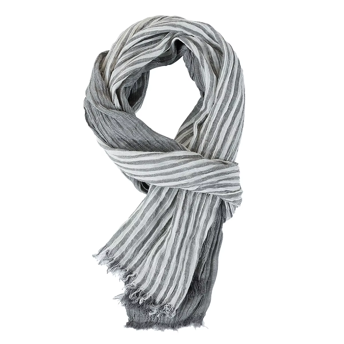 Créateur de mode hommes écharpe rayé coton lin hommes foulards automne hiver chaud Pashmina mâle mar