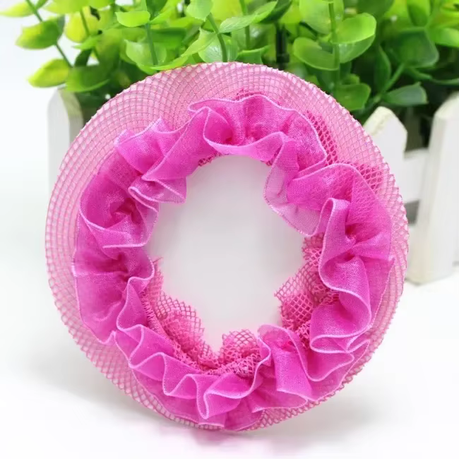 Belle couverture de chignon Snood femmes filet à cheveux Ballet danse patinage Crochet Fanchon stras
