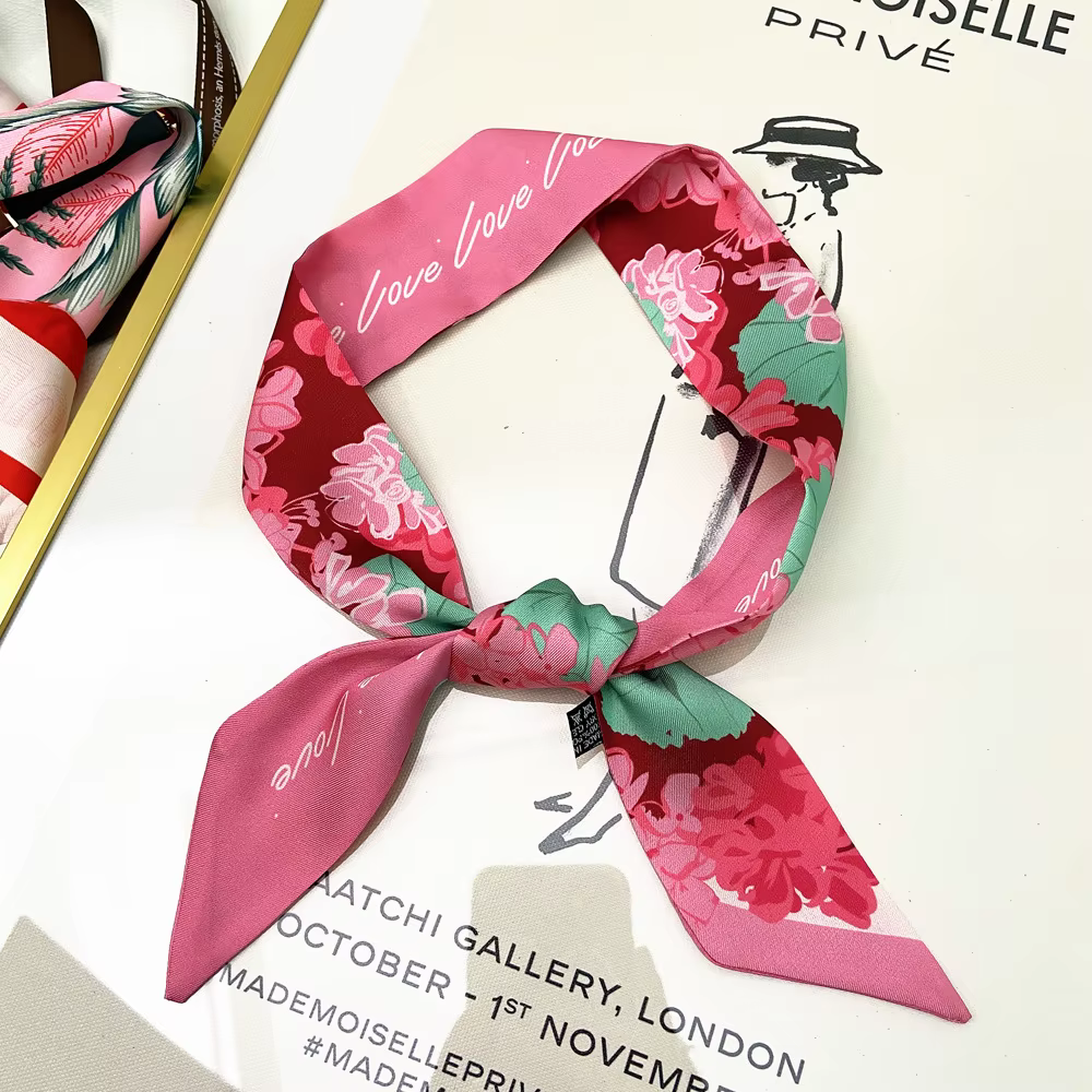 Injplanchers f Design de marque de fleurs pour femmes, foulard pour dames, accessoires pour cheveux,
