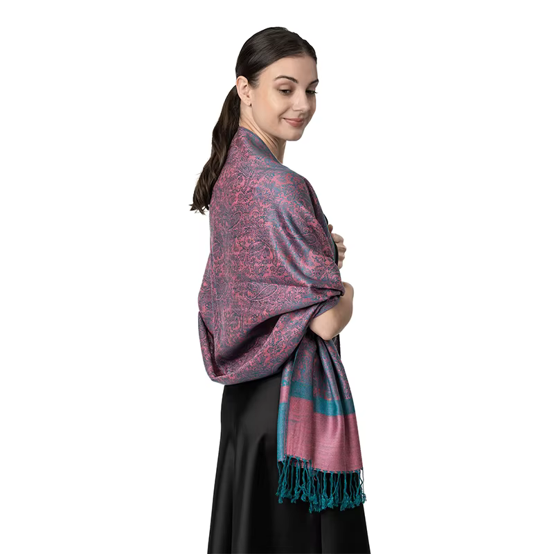 [T003] 1pc bohème mode Paisley Jacquard Pashmina écharpe gland dames Hijab châle enveloppement hiver