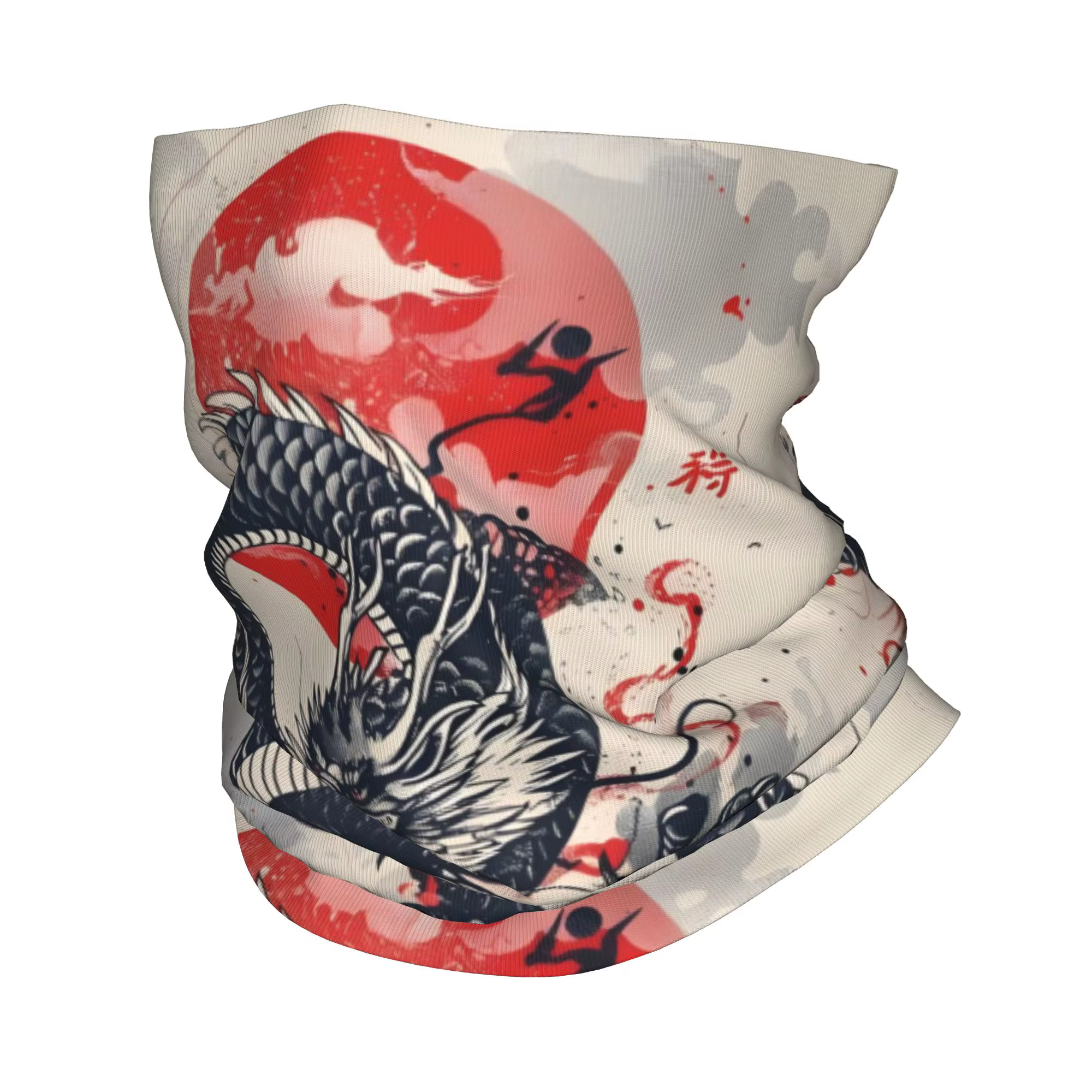Bandana Dragon rouge personnalisé, cache-cou pour hommes et femmes, écharpe Tube de Ski d'hiver, guê