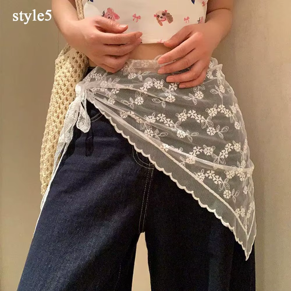 Foulard ajouré rétro fait à la main au Crochet pour femmes, foulard triangulaire en dentelle florale