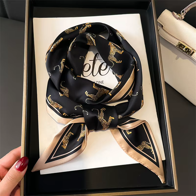 Foulard De Cou En Soie Imprime Cheval Pour Femme, Foulard Carre Pour Cheveux, Bandeau, Chales, Banda